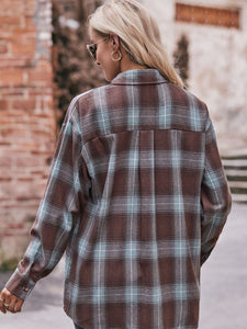 Plaid Dropped Shoulder Longline Shirt [additional options available]