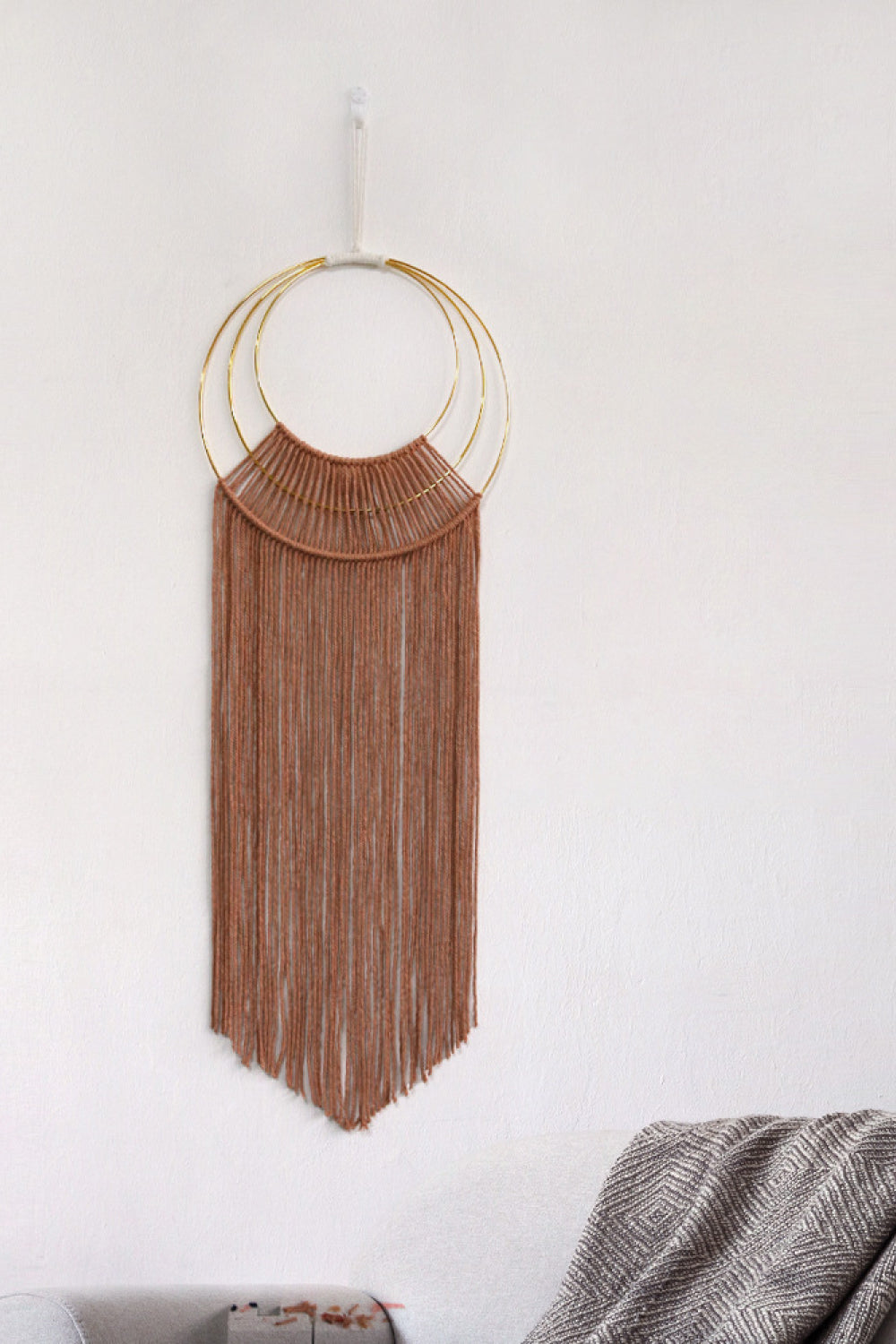 Hoop Fringe Macrame Wall Hanging [click for multiple color options]