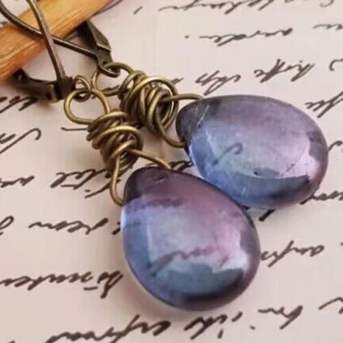 Gemstone Drop Earrings   (Click for Additional Color Options)