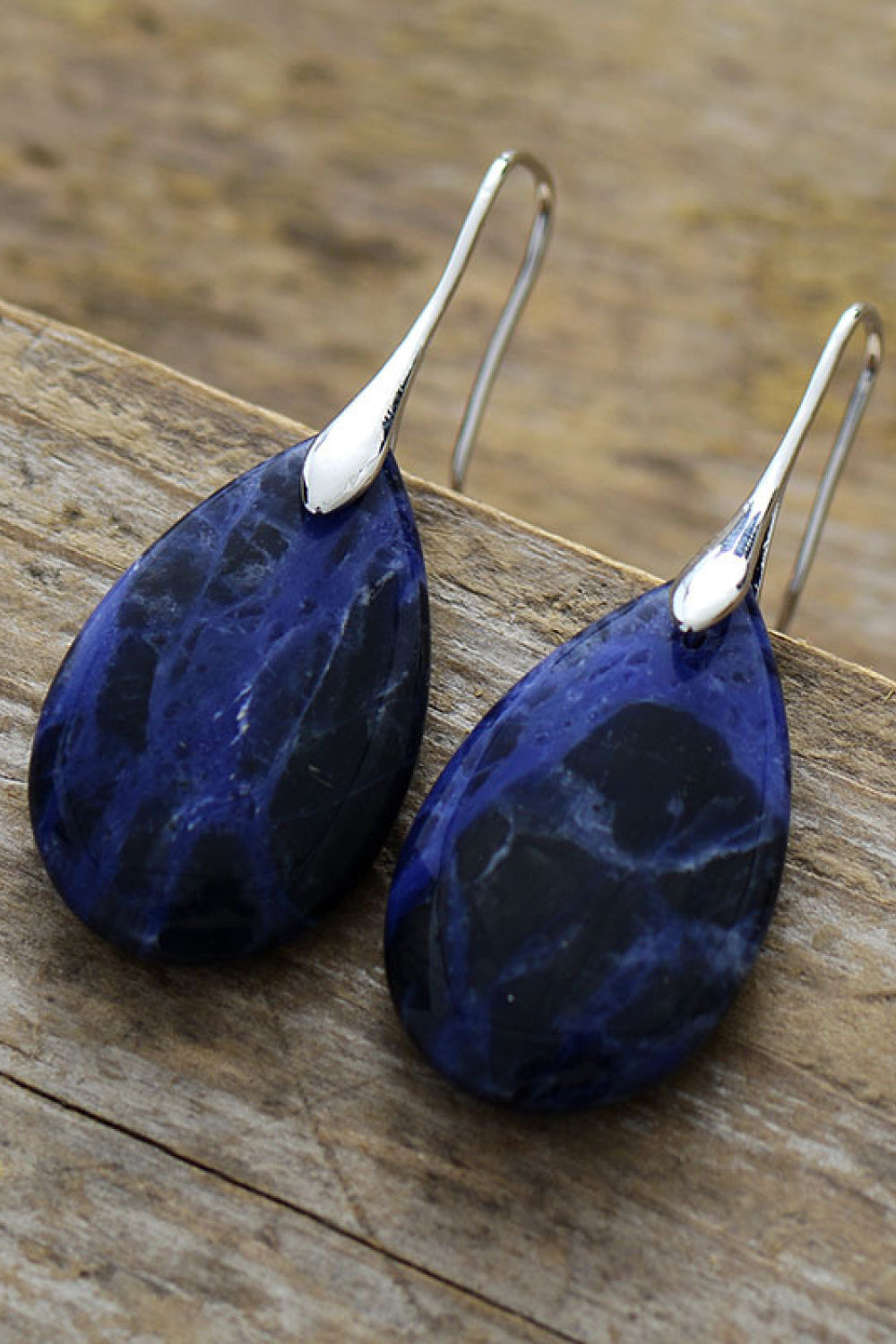 Natural Stone Teardrop Earrings Additional Options Available