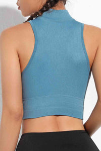 Mock Neck Ribbed Sports Tank  [Click for additional options]