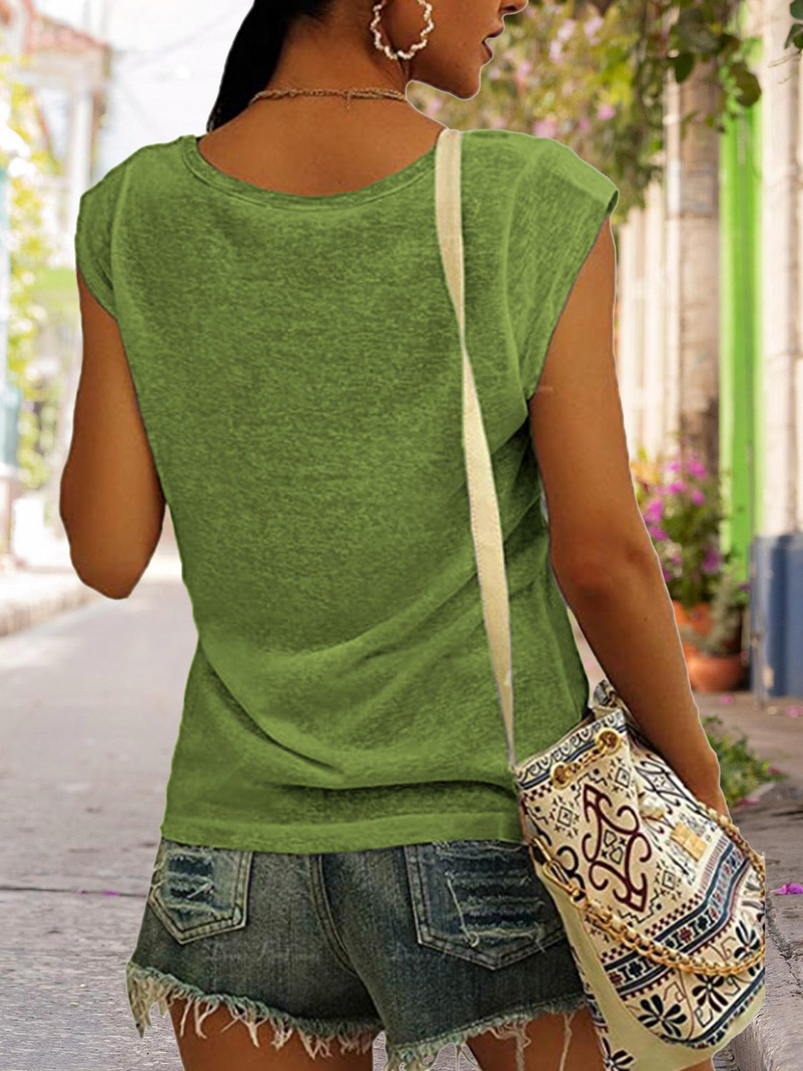 Full Size Heart Graphic V-Neck Tank [Click for more Options]