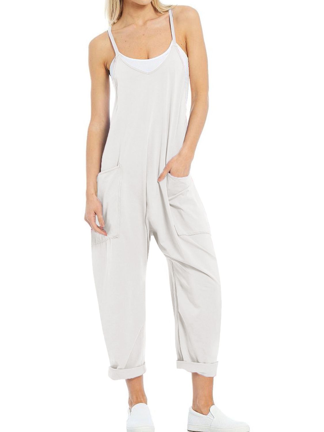Spaghetti Strap Jumpsuit with Pockets [click for additional options]