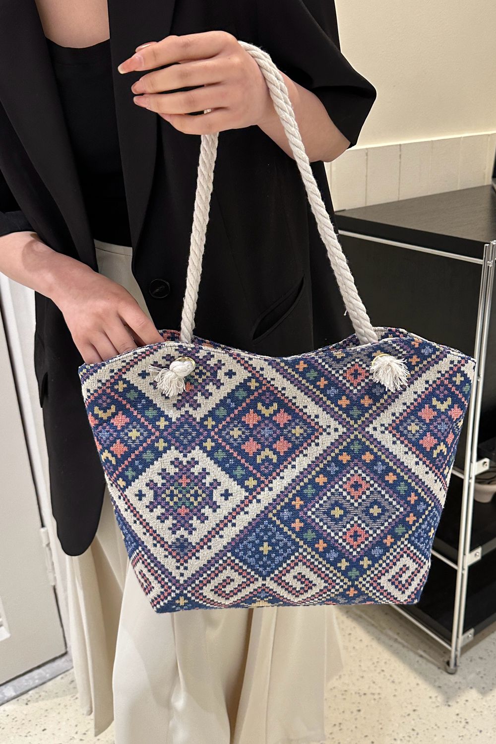 Bohemian Polyester Tote Bag [Additional Options Available]