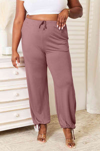 Basic Bae Full Size Soft Rayon Drawstring Waist Pants with Pockets   (Click for Additional Color Options)