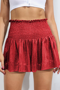 Glitter Smocked High-Waist Shorts [ Click for more Options]