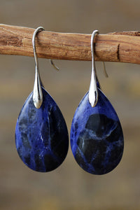 Natural Stone Teardrop Earrings Additional Options Available