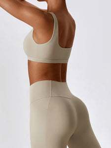 Square Neck Cropped Sports Tank Top Additional Options Available