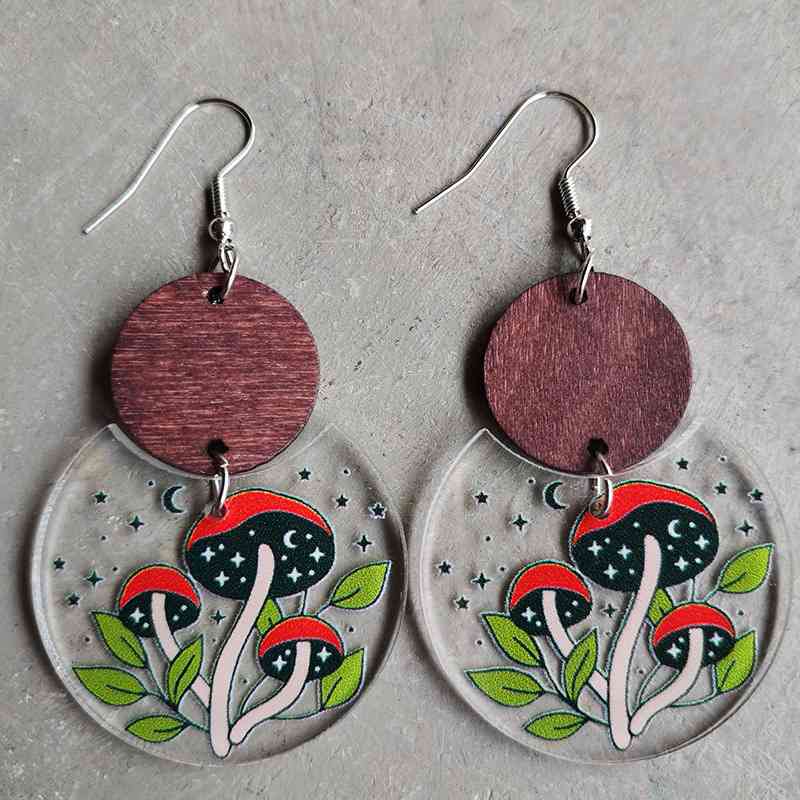 Printed Geometric Drop Earrings  [Click for more options]