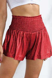 Glitter Smocked High-Waist Shorts [ Click for more Options]