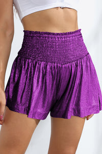 Glitter Smocked High-Waist Shorts [ Click for more Options]
