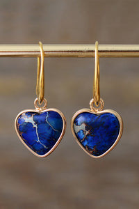 Imperial Jasper Heart Earrings Multiple Options Available