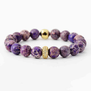Natural Stone Beaded Bracelet  [Click for additional options]