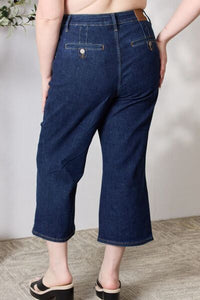 Judy Blue Full Size High Waist Cropped Wide Leg Jeans