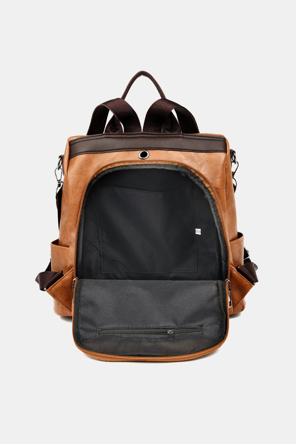 Contrast Color PU Leather Backpack [additional options available]