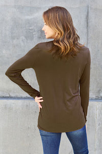 Basic Bae Full Size Round Neck Long Sleeve Top   [Click for additional color options]