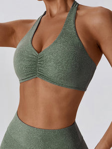 Halter Neck Sleeveless Sports Bra Other Colors Available