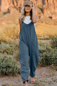 Double Take  V-Neck Sleeveless Jumpsuit with Pocket [CLICK FOR MORE]