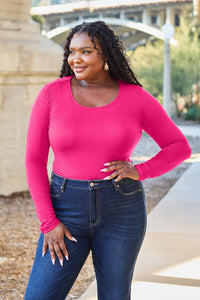 Basic Bae Full Size Round Neck Long Sleeve Bodysuit   (Click for Additional Color Options)