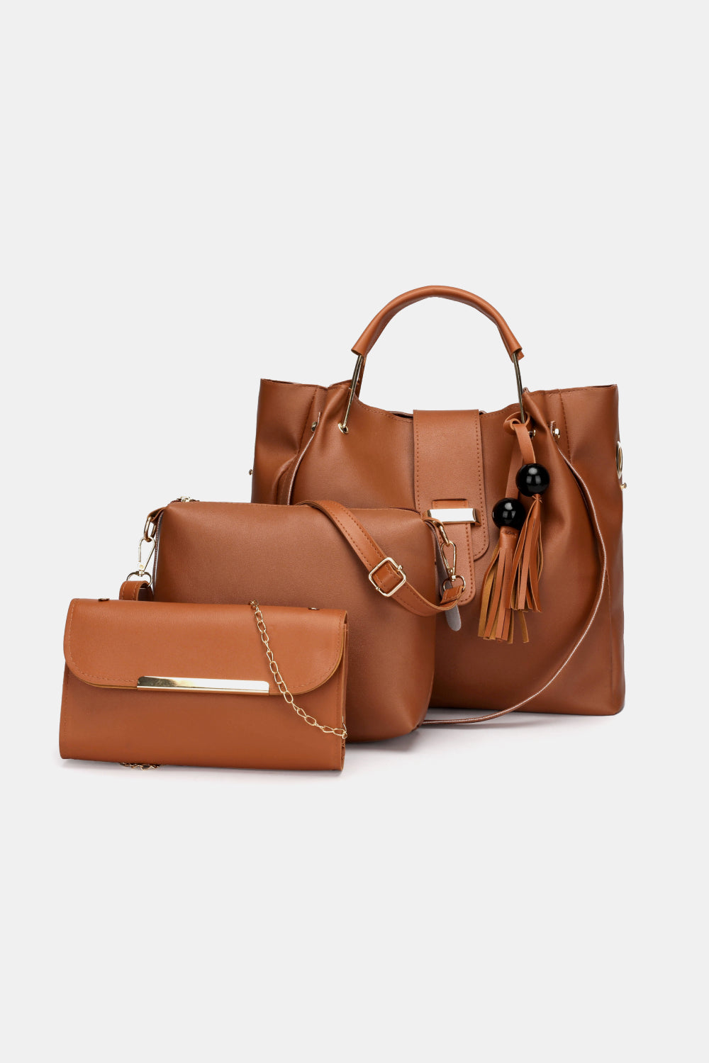 3-Piece PU Leather Bag Set [Additional Options Available]