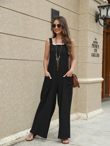 Square Neck Sleeveless Jumpsuit Additional Options Available