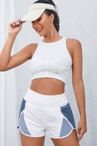 Color Block Wide Waistband Shorts [ Multiple Color/Print Options Available]