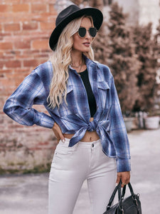 Plaid Dropped Shoulder Longline Shirt [additional options available]