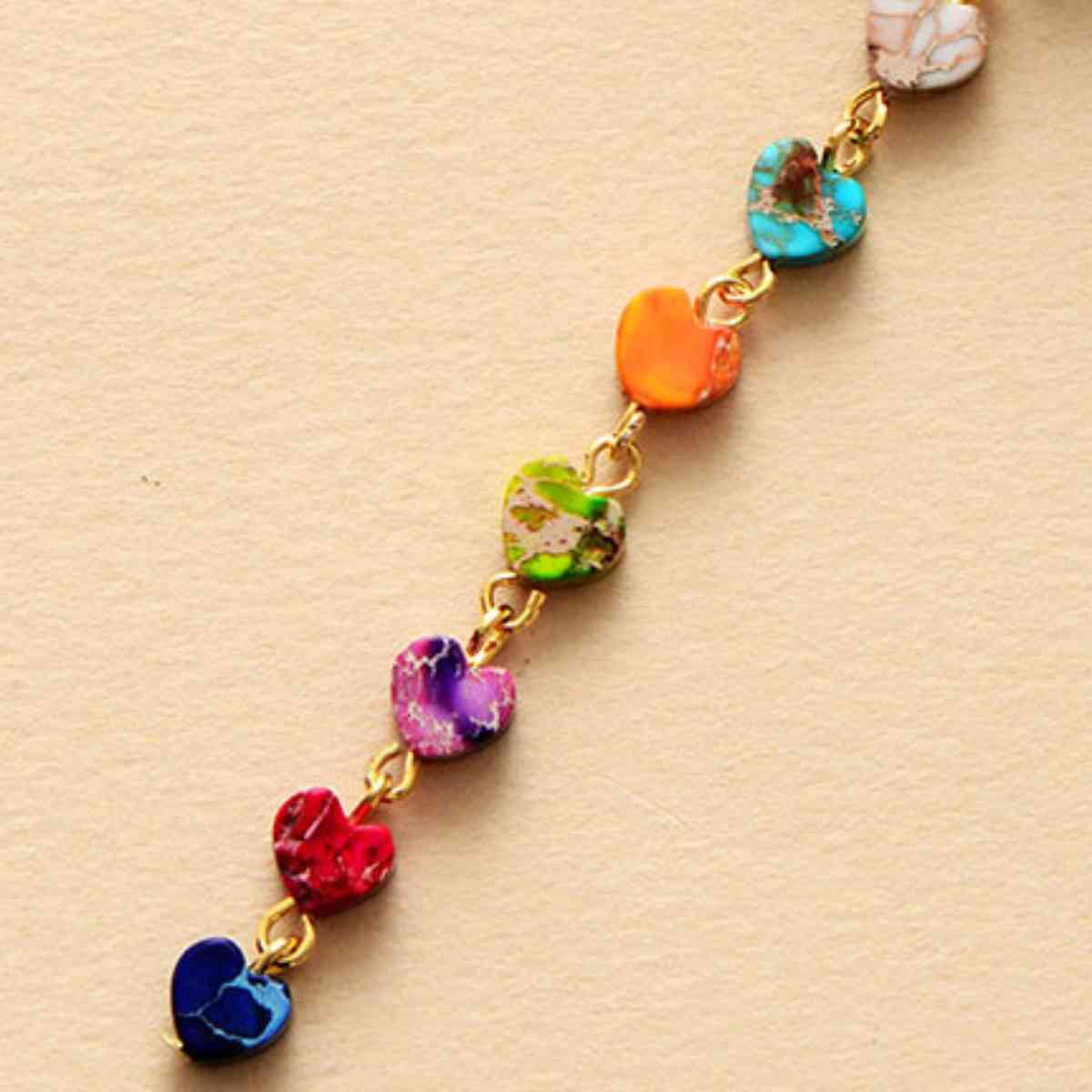 Heart Shape Natural Stone Necklace  [Click for additional options]