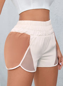 Color Block Wide Waistband Shorts [ Multiple Color/Print Options Available]