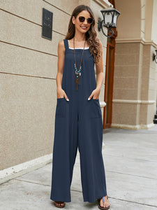 Square Neck Sleeveless Jumpsuit Additional Options Available