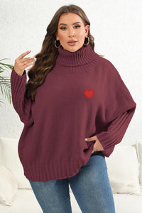 Plus Size Turtle Neck Long Sleeve Sweater  Additional Options Available