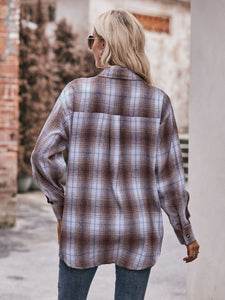 Plaid Dropped Shoulder Longline Shirt [additional options available]