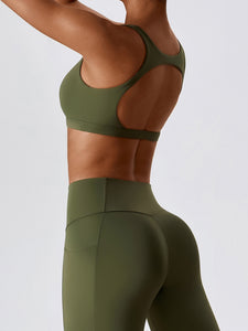 Cutout Sports Square Neck Sports Tank Top Additional Options Available