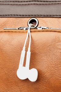 Contrast Color PU Leather Backpack [additional options available]