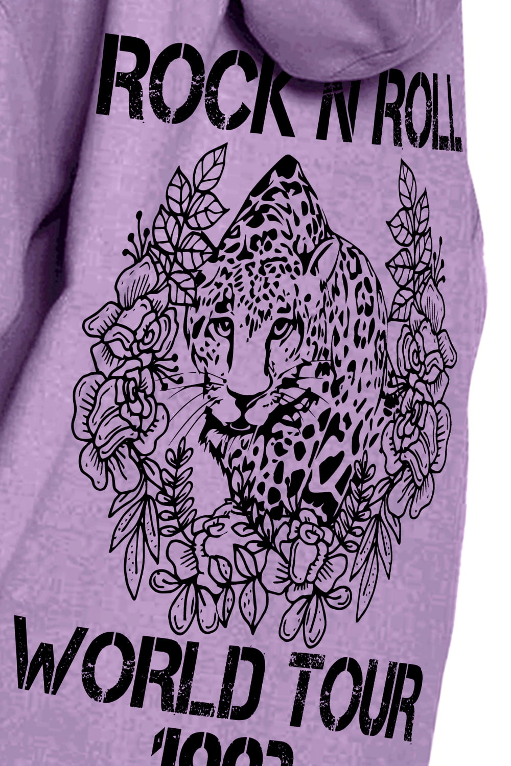 Simply Love Full Size Leopard Slogan Graphic Hoodie