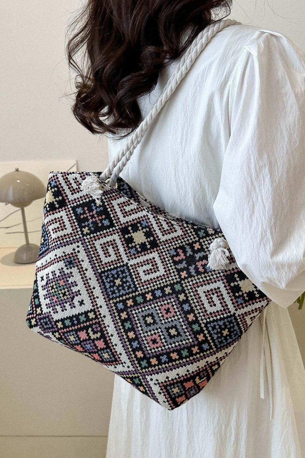 Bohemian Polyester Tote Bag [Additional Options Available]