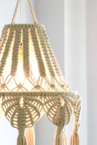 Macrame Hanging Lampshade in 2 Styles