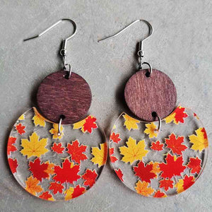 Printed Geometric Drop Earrings  [Click for more options]