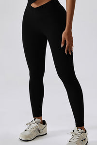 Wide Waistband Slim Fit Back Pocket Sports Leggings Other Colors Available