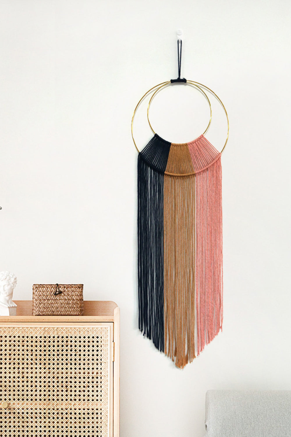 Hoop Fringe Macrame Wall Hanging [click for multiple color options]