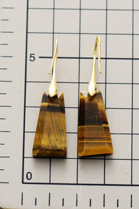 Handmade Geometrical Shape Natural Stone Dangle Earrings  Available in Multiple Colors