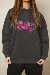 Simply Love Full Size BE KIND TO YOURSELF Graphic Hoodie