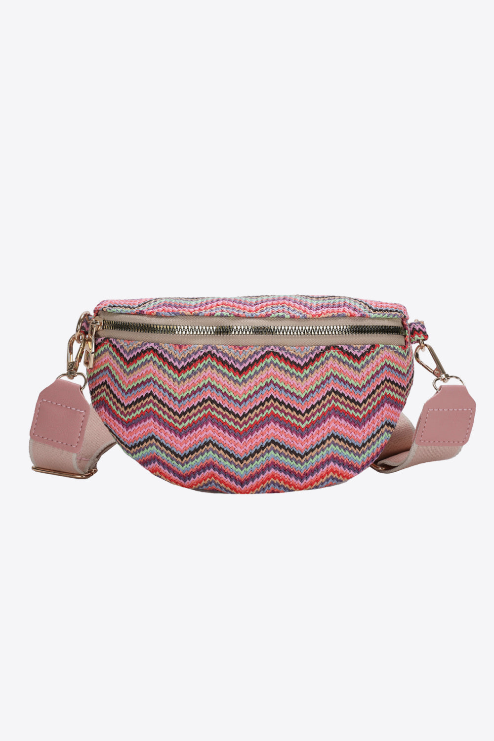 Chevron Straw Sling Bag [ Multiple Color/Print Options Available]