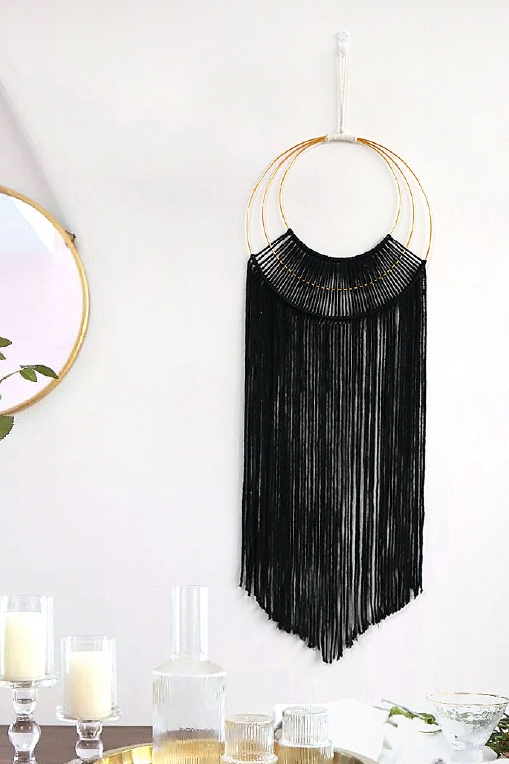 Hoop Fringe Macrame Wall Hanging [click for multiple color options]