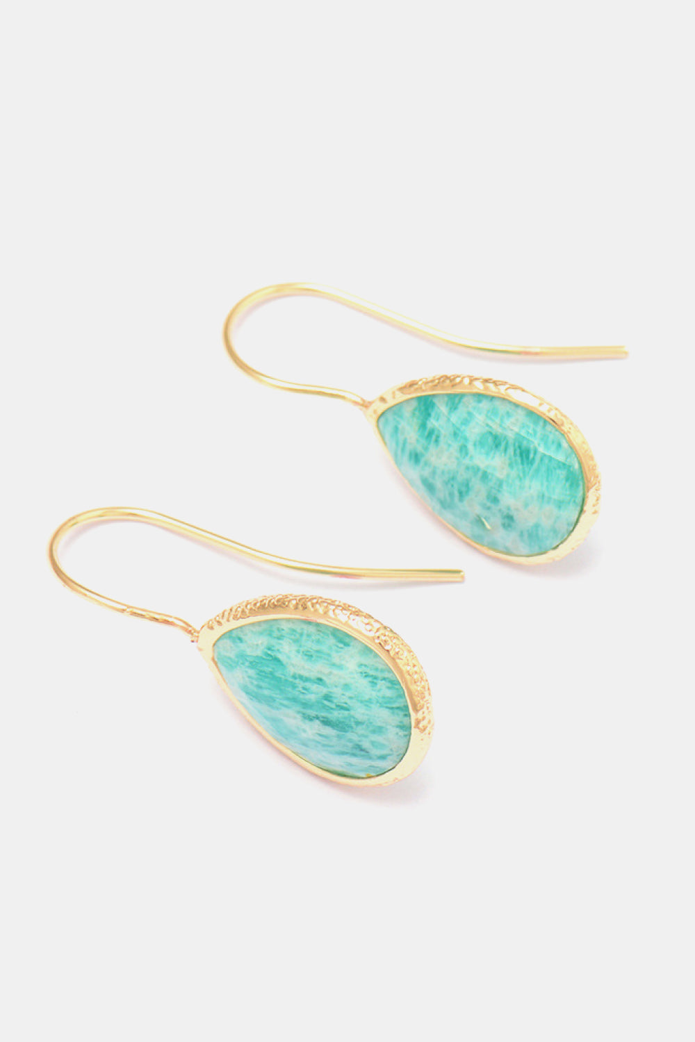 Handmade Natural Stone Teardrop Earrings Available in Multiple Colors